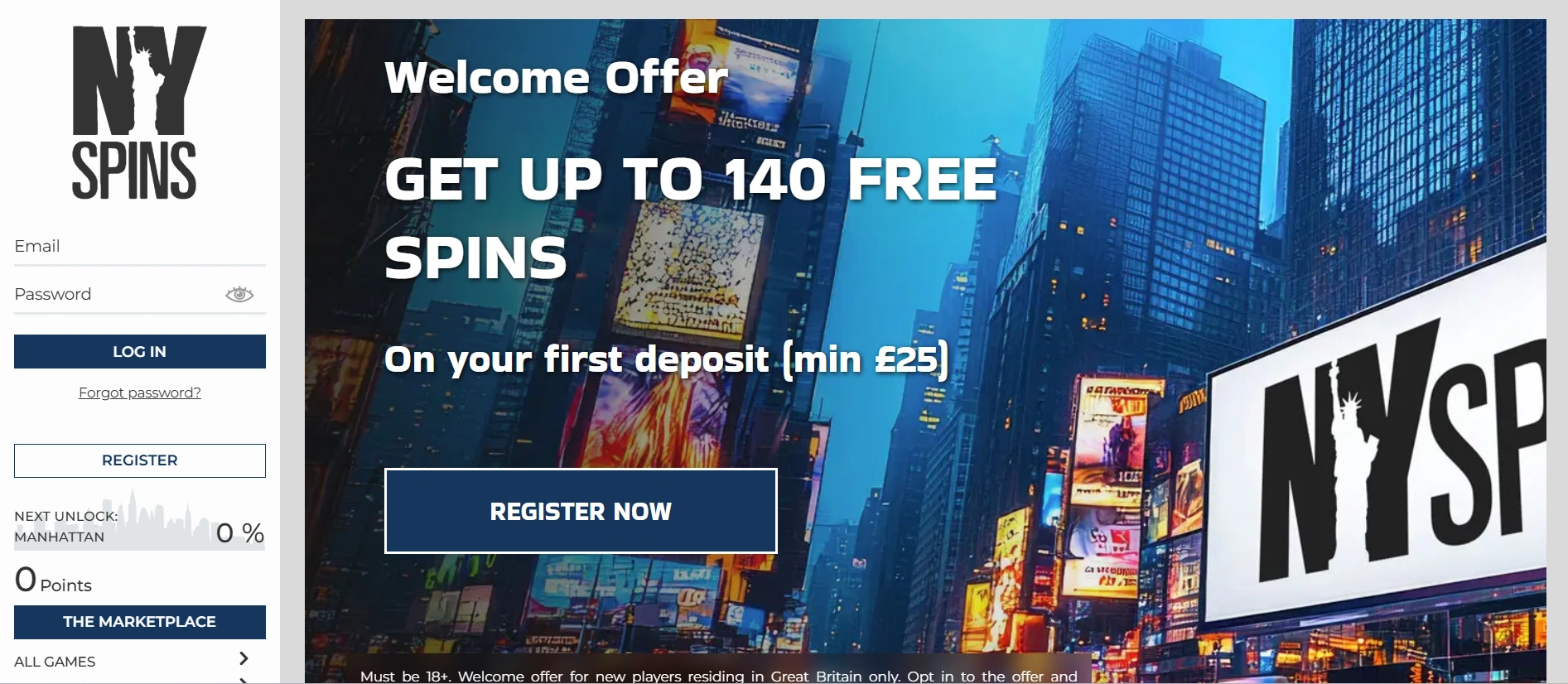 NY Spins casinosite
