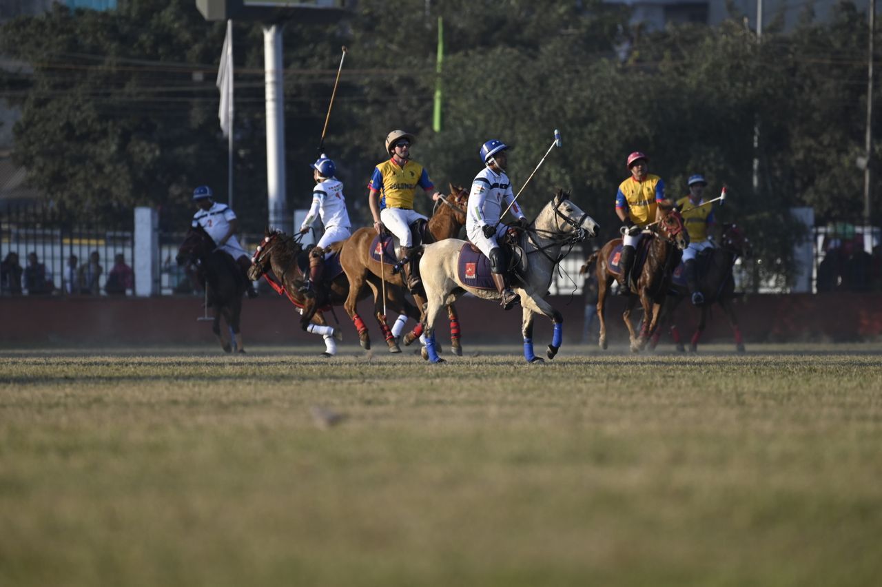 Exciting polo match in full swing in Imphal, Manipur, showcasing traditional Indian sportsmanship.